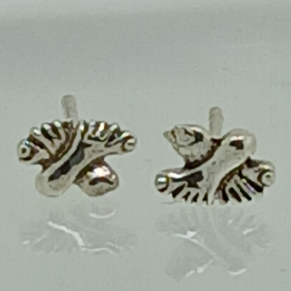 Vintage 90s Sterling Silver 925 Baby Feet Stud Earrings Tiny‎ Footprint